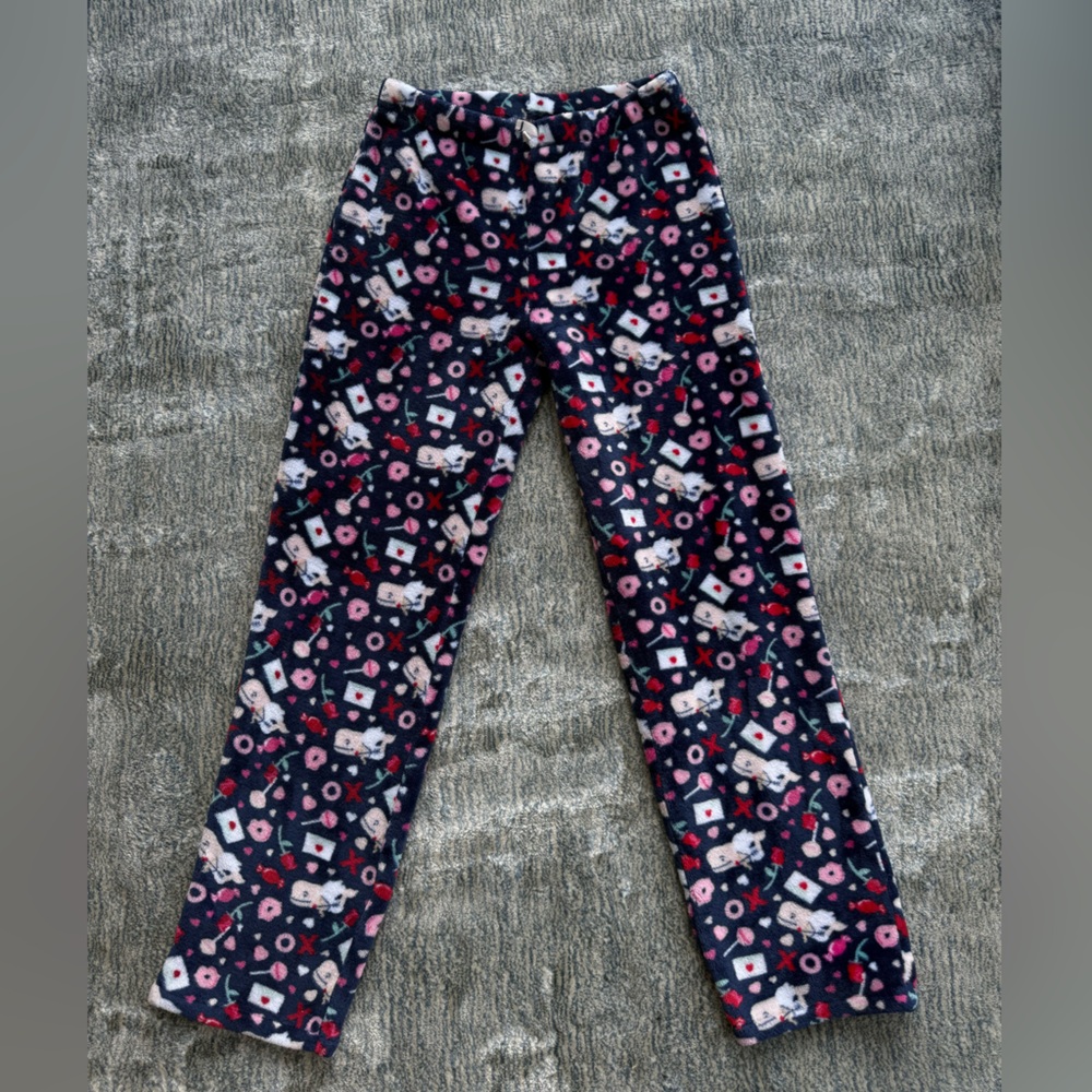 Vineyard Vines Navy Fleece with Whales, Hearts, and Candies